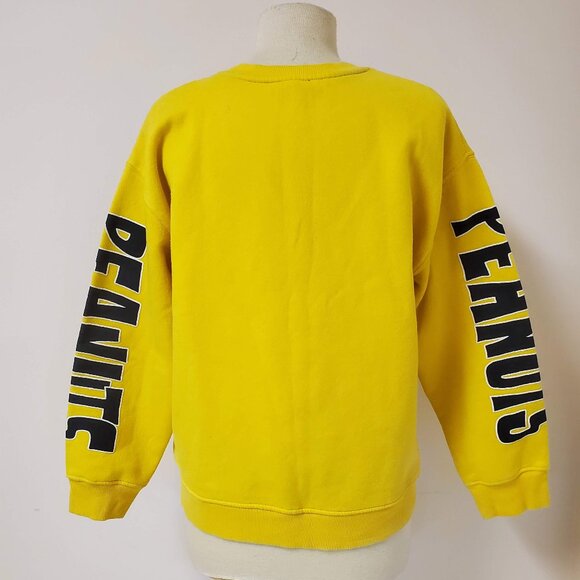 Unisex Yellow Snoopy Peanuts Cartoon Graphic Print Sweater Jumper Zara - Picture 3 of 12